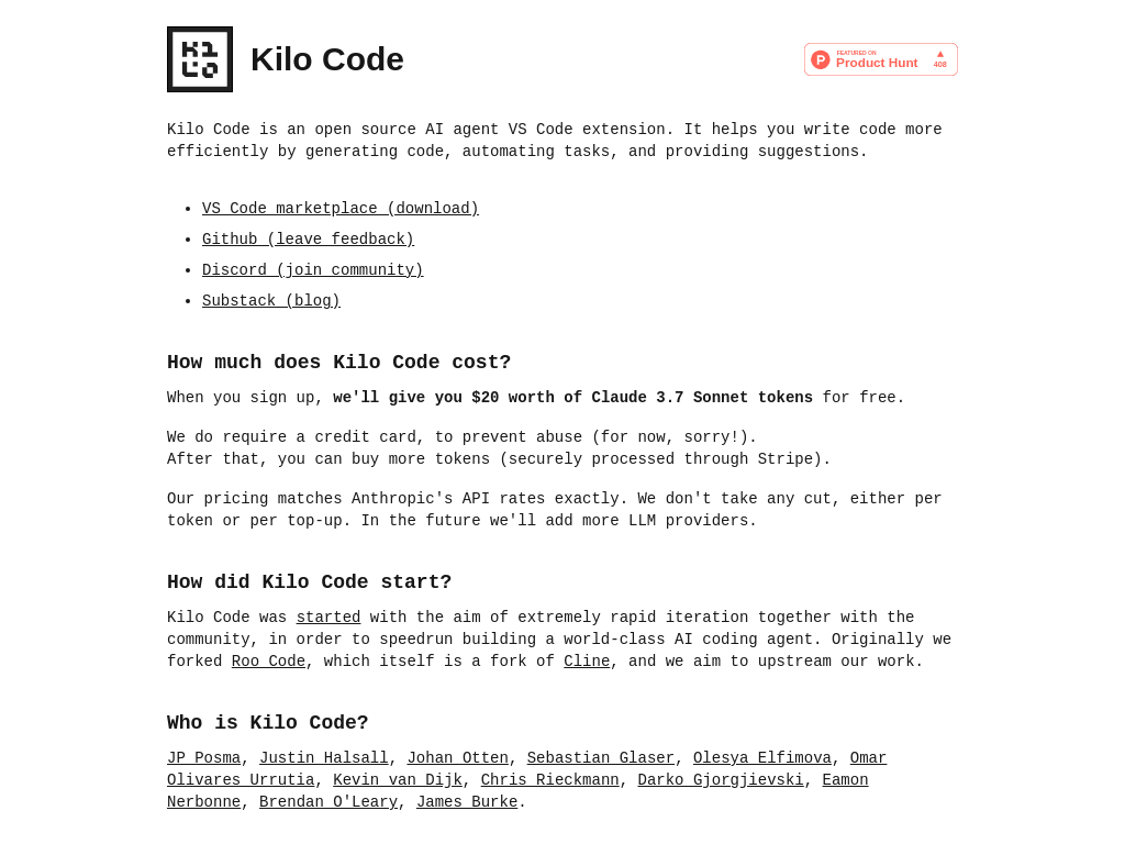 Kilo Code screenshot 1