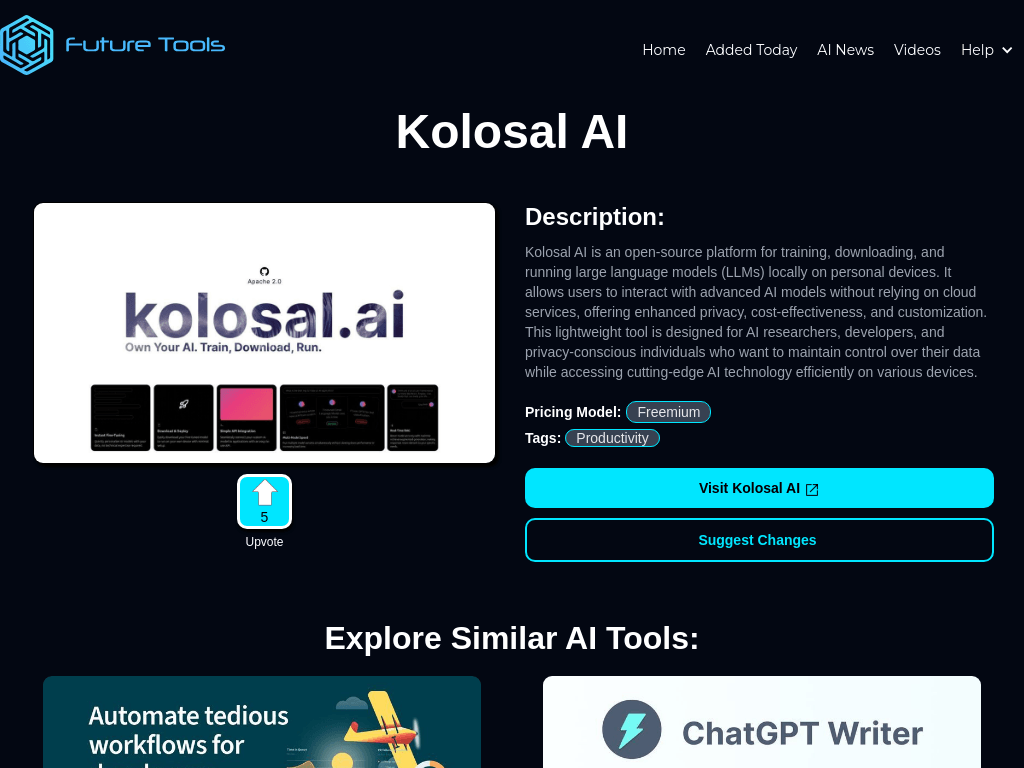 Kolosal AI screenshot 1