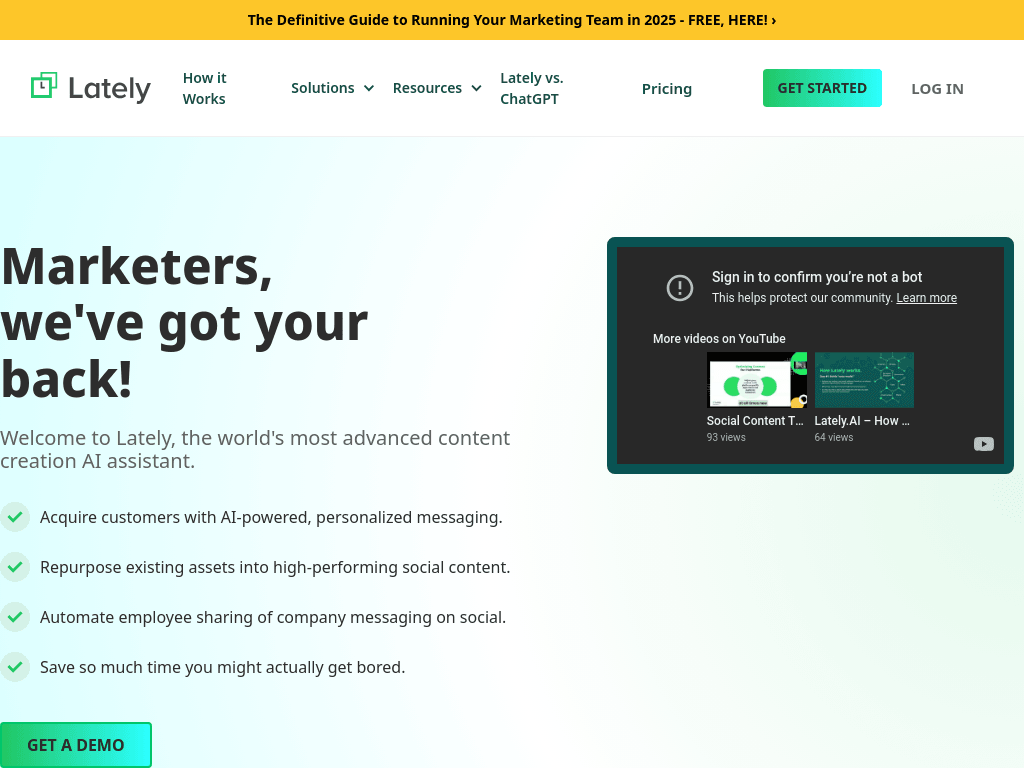 Lately screenshot 1