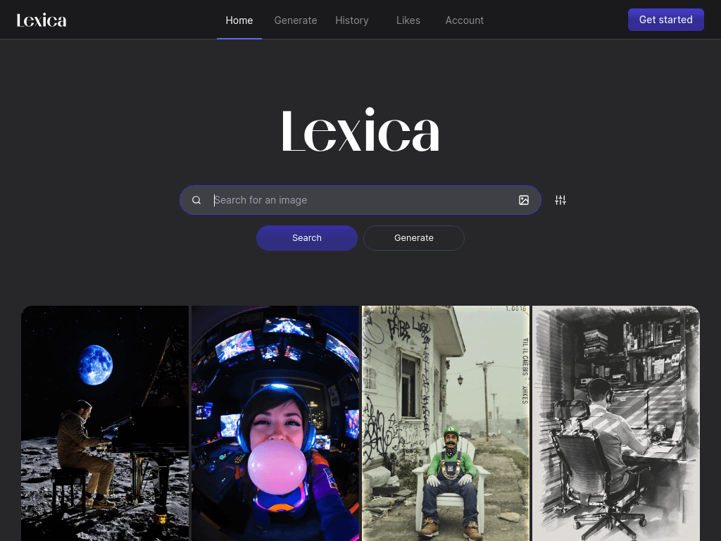 Lexica screenshot 1