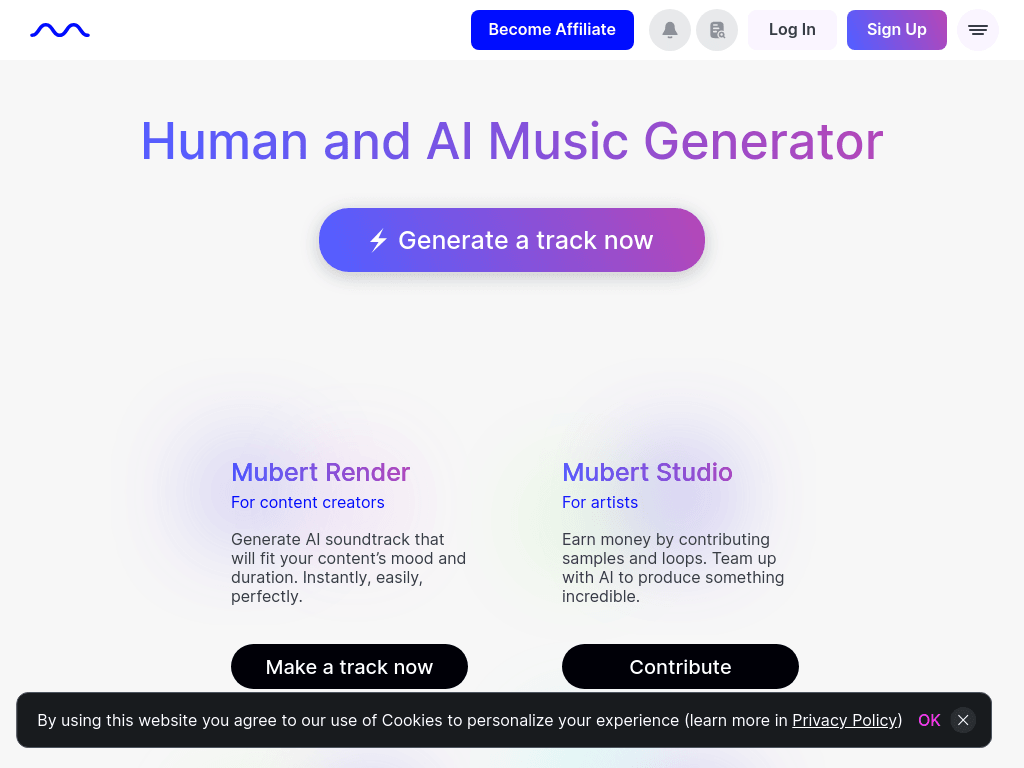 Mubert screenshot 1