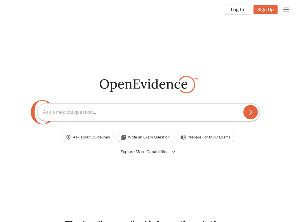 Open Evidence screenshot 1