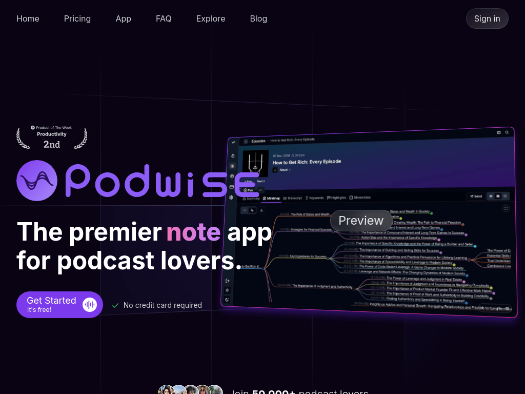 Podwise screenshot 1
