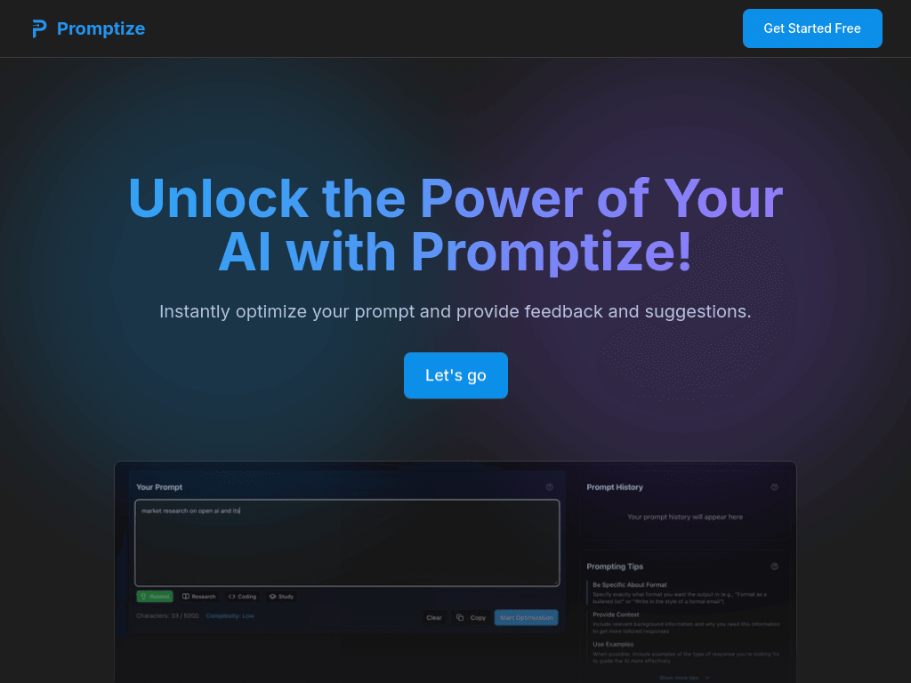 Promptize screenshot 1