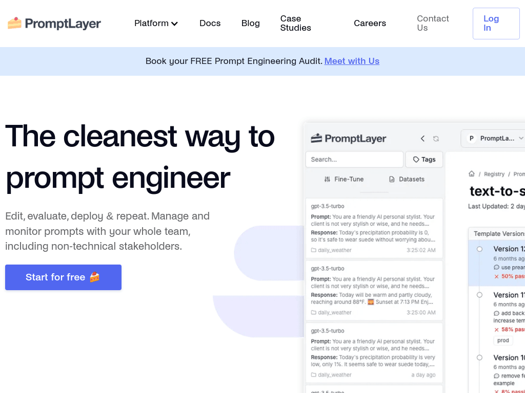 PromptLayer screenshot 1
