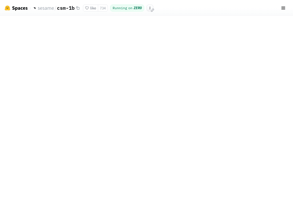 Sesame CSM 1B screenshot 1