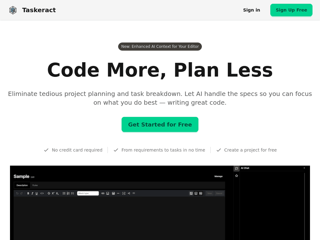 Taskeract screenshot 1