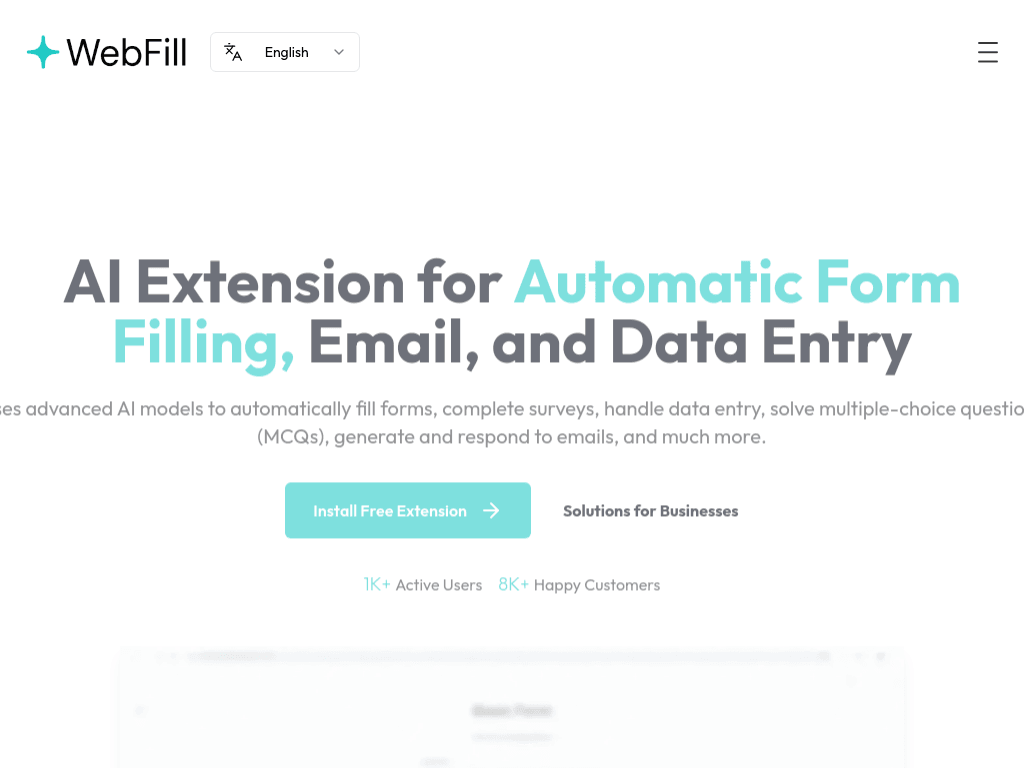 WebFill screenshot 1