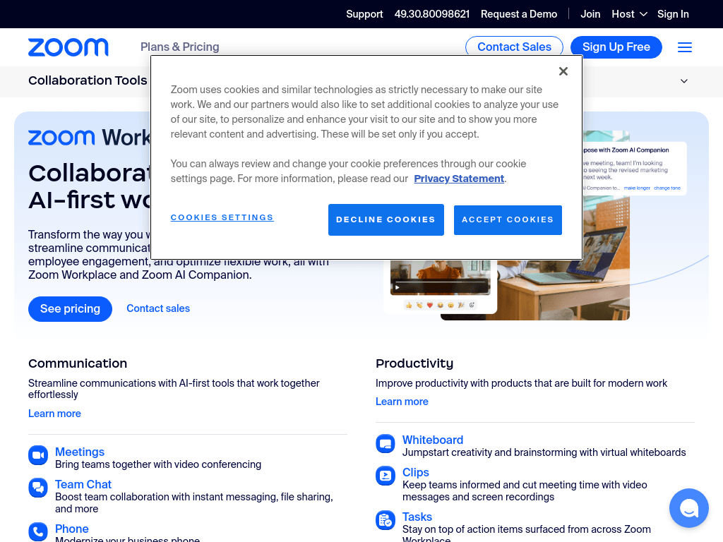 Zoom Collaboration Tools screenshot 1